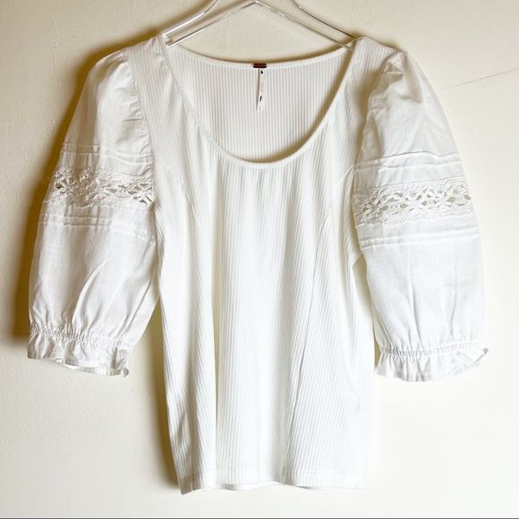 Free People Something Special Tee In White, Size Large - Picture 2 of 13
